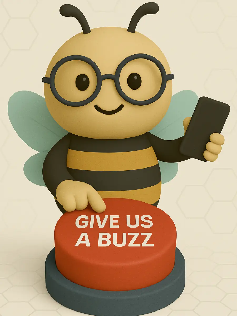 Hive Foundations — friendly bee mascot