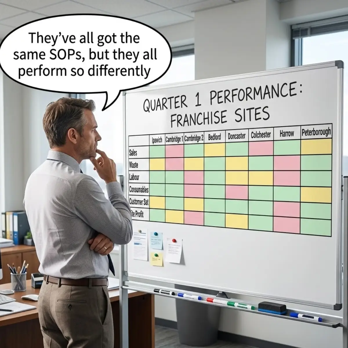 Multi-site business with inconsistent performance