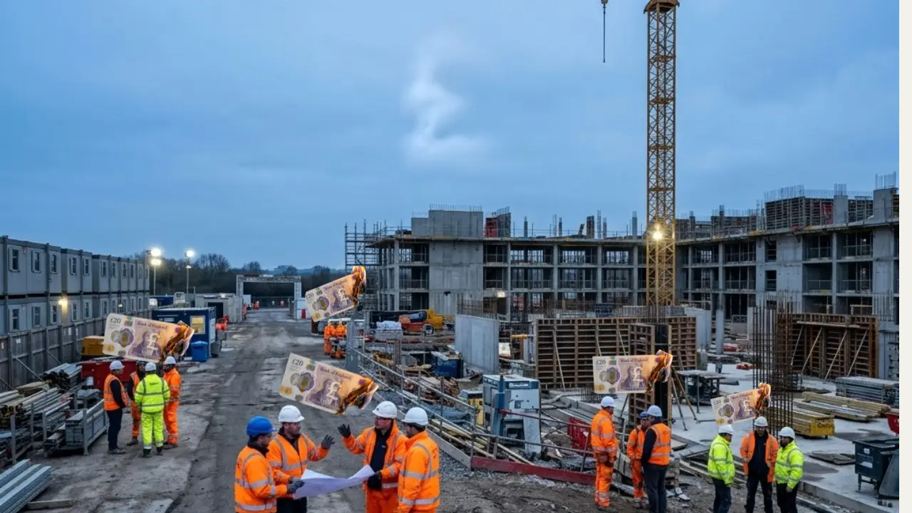 Idle plant or crew waiting on site