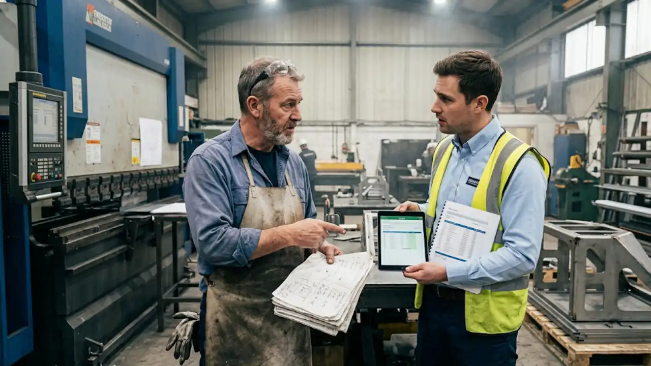 Fragmented manufacturing order notes